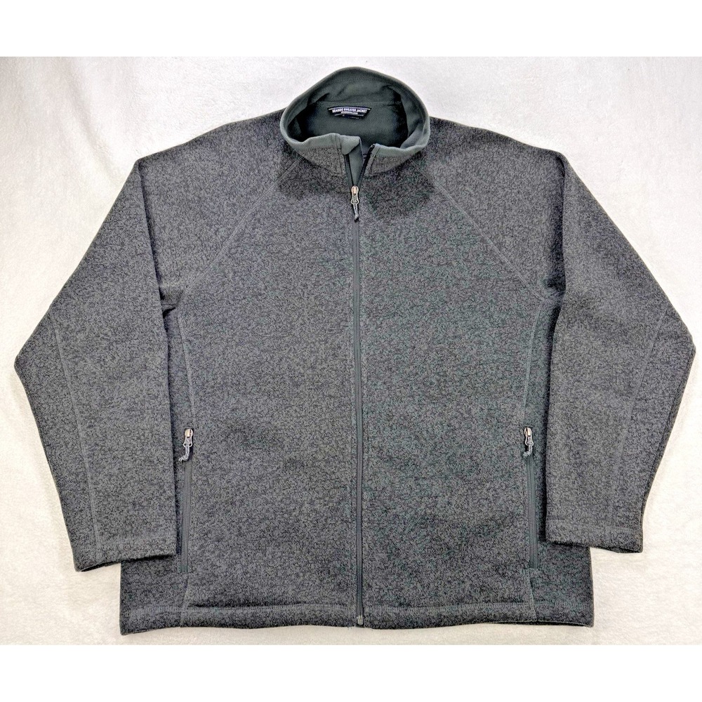West‎ Marine Seaside Sweater Jacket Men 2XL Olive Green Better Full Zip Shacket